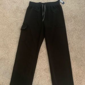 Jaanuu black scrub pants, medium tall